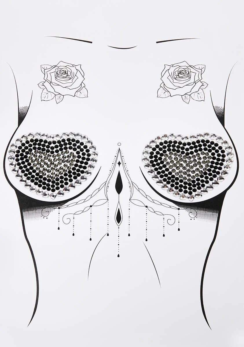 Crystal Heart Pasties