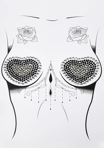 Crystal Heart Pasties