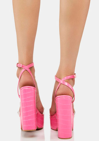 Pink Hadley Platform Heels