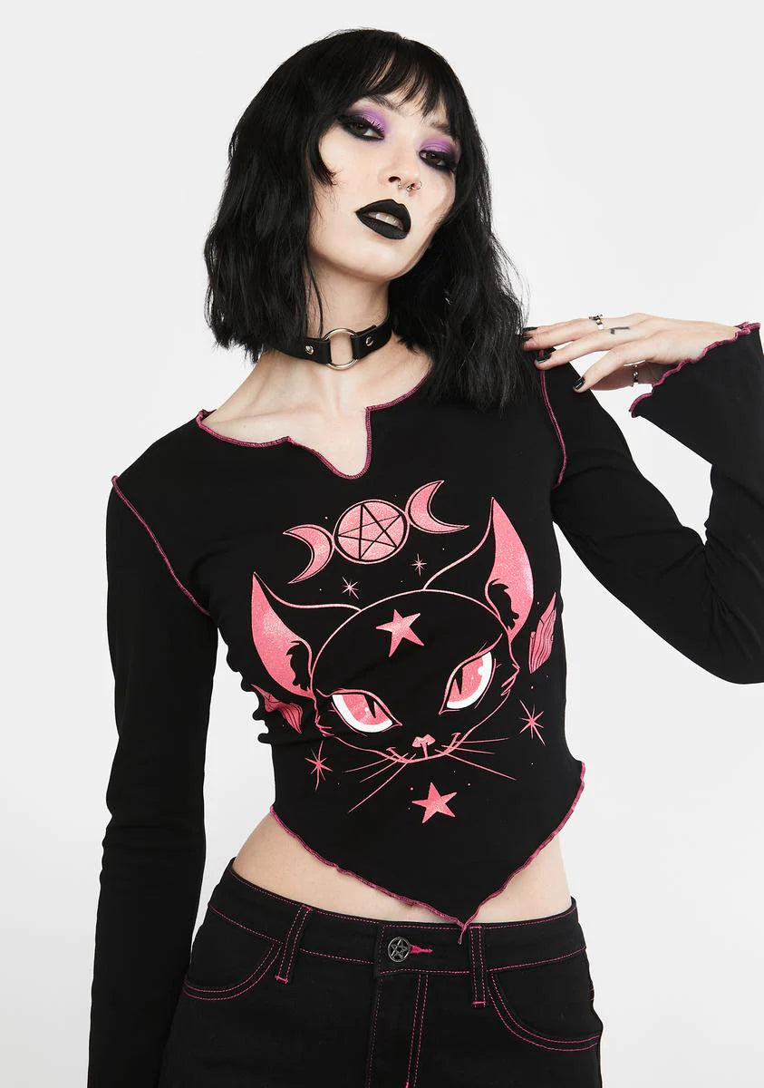 Faerie Feline Long Sleeve Top