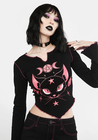 Faerie Feline Long Sleeve Top