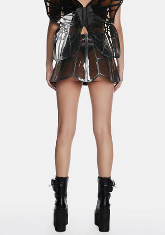 Dark Butterfly Supreme Glitter Mini Skirt