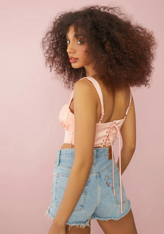 The Way U Kiss Satin Corset Top