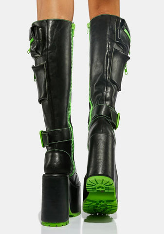 Toxic Obsidian Pocket 2.0 Platform Boots