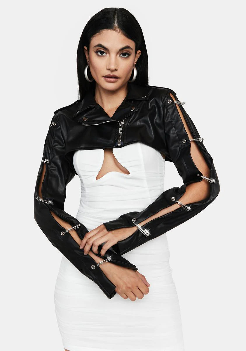 Onyx She's Dangerous Shrug Moto Jacket