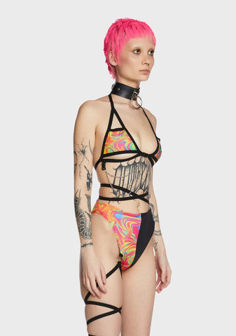 All The Glow Cage Chain Top