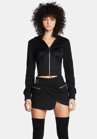 You Could Never Crop Corset Hoodie