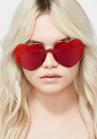 Cherry Diet Dew Heart Sunglasses