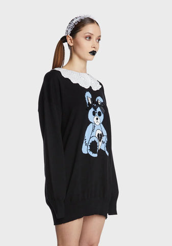 Tortured By Thoughts Oversized Sweater