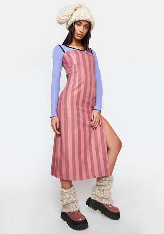 Hello Darling Striped Midi Dress