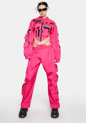 Neon Pink Tactical Bandana Top