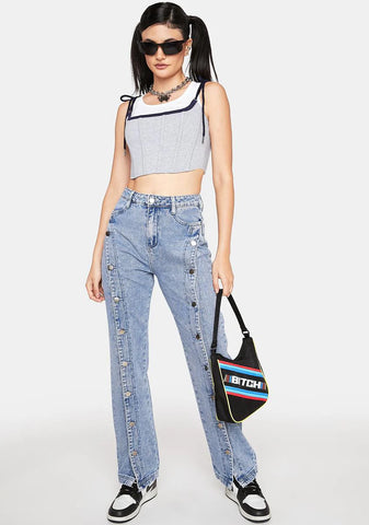 It's All Casual Button Jeans