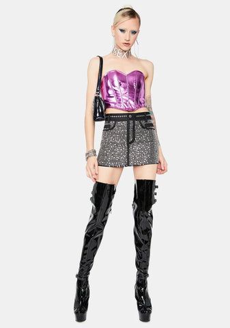 Fairy Heart Metallic Corset Top