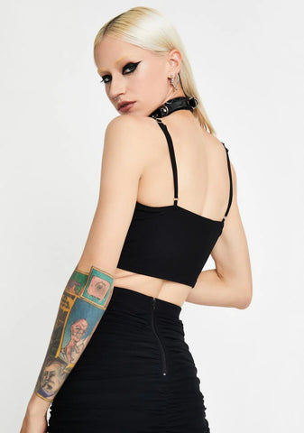 Onyx In The Spotlight Bustier Crop Top