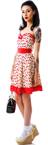 Erin Cherry Print Dress