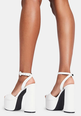 Ivory Space Angel Platform Heels
