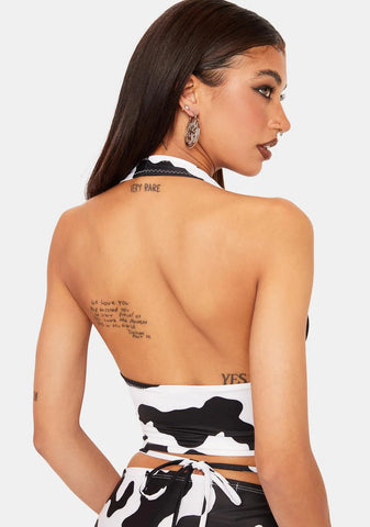 Disco Cow Corset Top