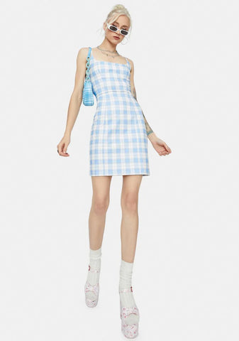 Cool My Own Motives Plaid Mini Dress