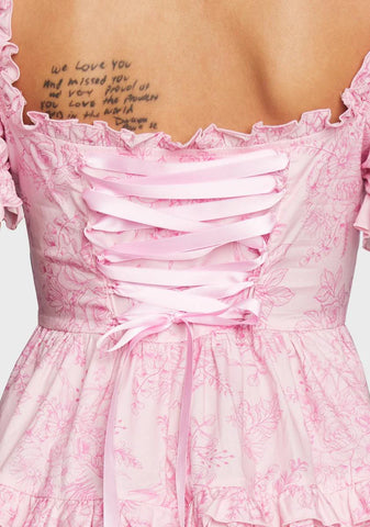 Wink For Me Babydoll Dress - Pink