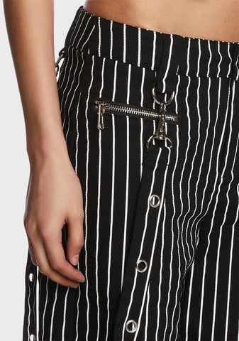 Deadly Souls Pinstripe Shorts