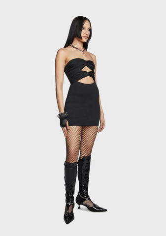 Too Aware Mini Dress - Black