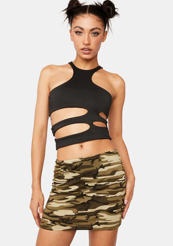 Camo Mini Skirt