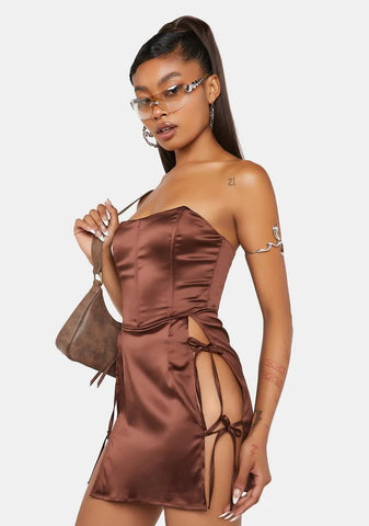 Whiskey Hot Reception Corset Mini Dress