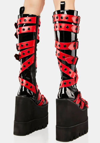 Hell's Total Bondage Knee High Traitor Boots