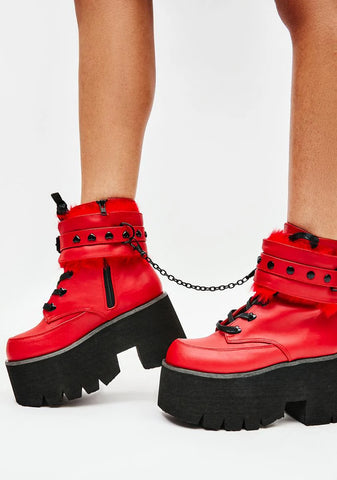 Love Demon Ankle Cuff Boots