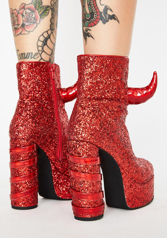 Date The Devil Glitter Boots