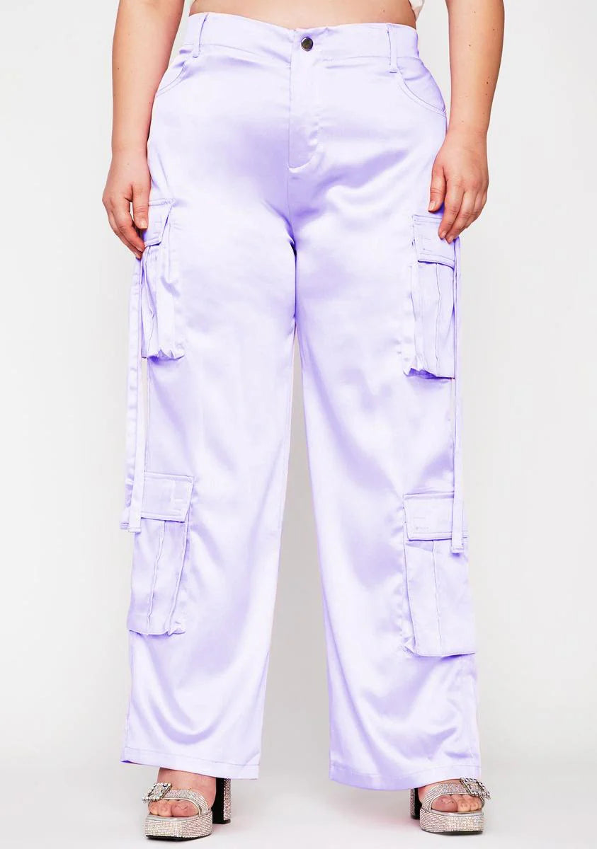Lavender Totally Candy Crushed Cargo Pants