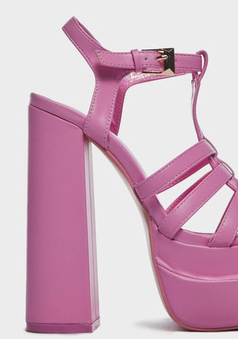 Pink Denver Platform Heels