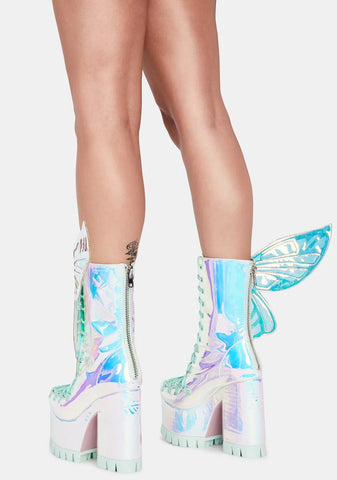 Wings To Fly Holographic Boots
