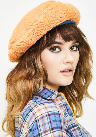 Kiss Goodbye Faux Fur Beret