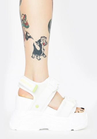 White Peach Platform Sandals