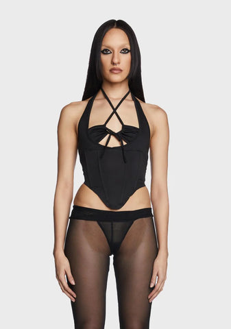 Synergy Bae Corset Top - Black