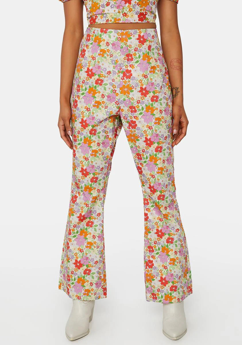 Kitsch Retro Floral Trousers