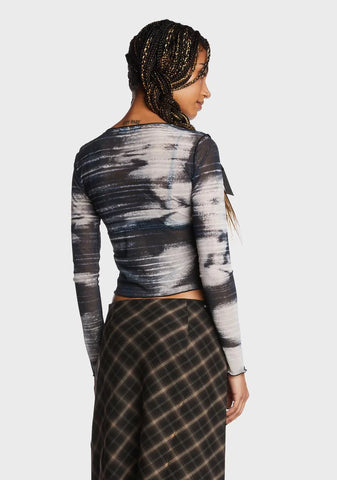 Electric Angel Mesh Crop Top