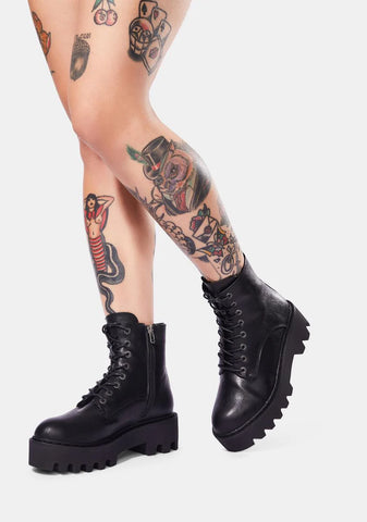 Playin' It Cool Chunky Hiker Boots