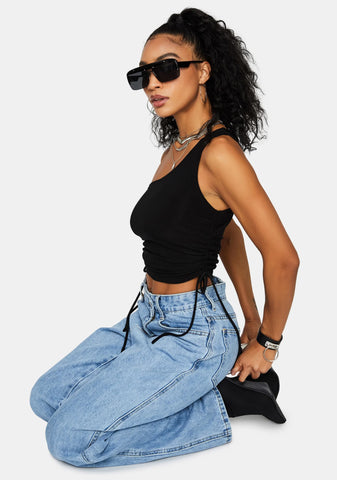 Sassy Sweet Talker Shoulder Crop Top