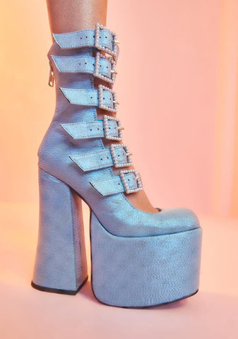 Last Act Platform Buckle Boots