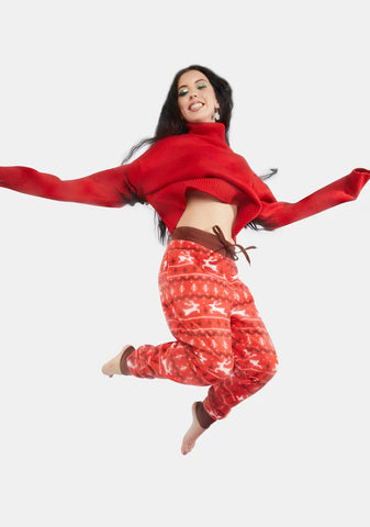 Red Reindeer Joggers