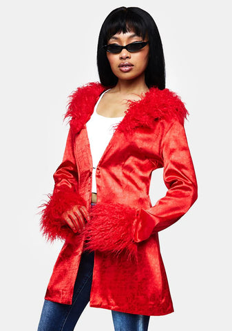 Red Hot Marla Jacquard Jacket
