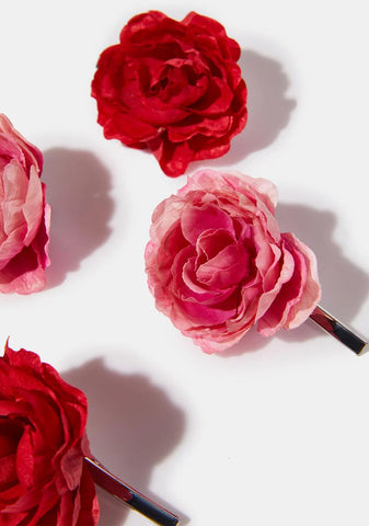 Bed Of Roses Hair Clips