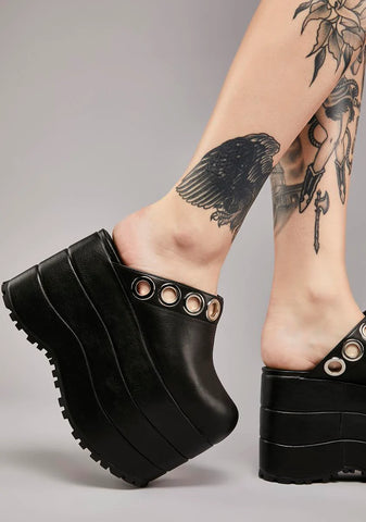 Grim Factor Platform Clogs