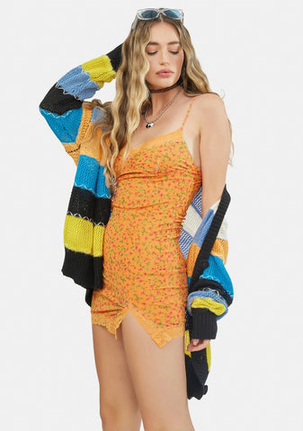 Summer Sun Mesh Coti Mini Dress