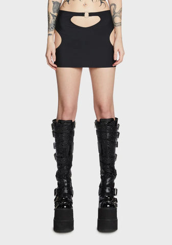 Cut Out Bodycon Skirt