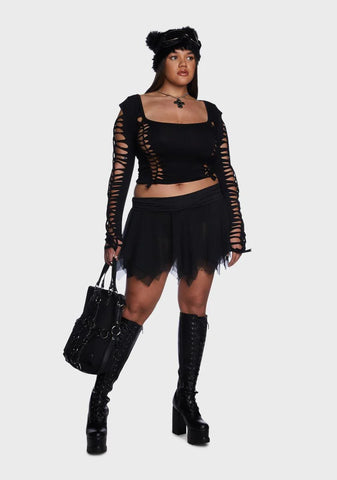 Plus Alternative Spells Long Sleeve Top