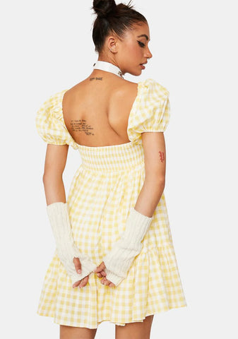 Picnic Princess Gingham Mini Dress