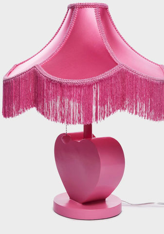 Heart On Fringe Lamp